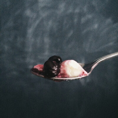 Vanilla Panna Cotta with Blueberry Sauce