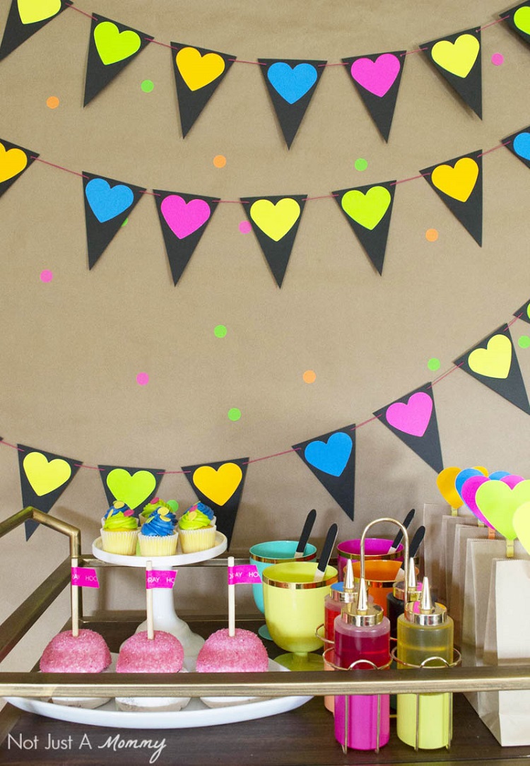 A DIY Neon Valentines Day Party- so fun!!
