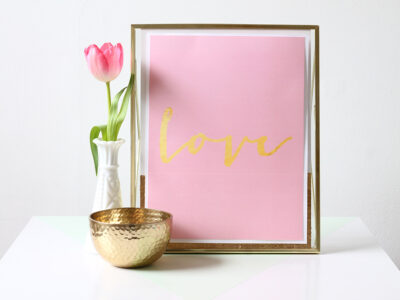 Gilded Love Free Printable- perfect for valentines day