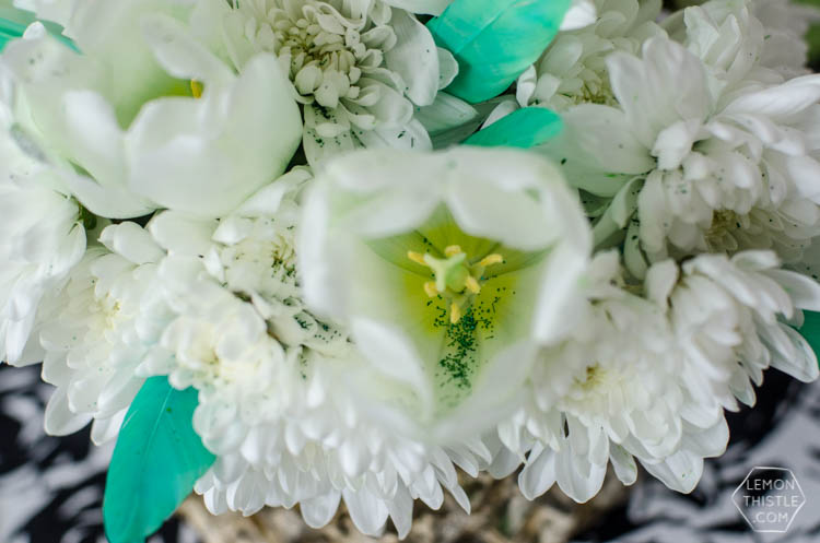 DIY Saint Patrick's Day Floral Centrepiece- using grocery store flowers!