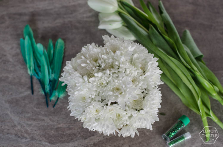 DIY Saint Patrick's Day Floral Centrepiece- using grocery store flowers!