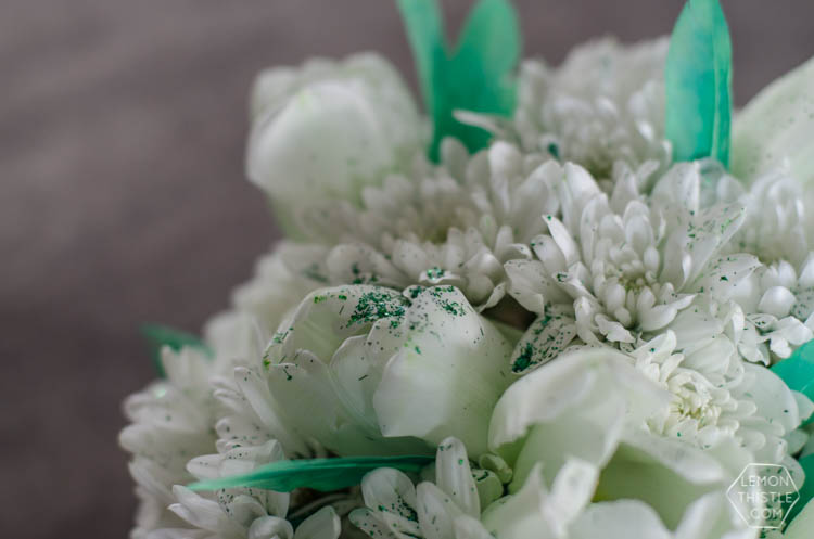 DIY Saint Patrick's Day Floral Centrepiece- using grocery store flowers!