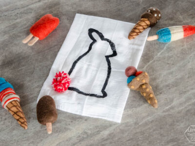 DIY Bunny Tail Tea Towel... isn't this adorable?! I love the pom pom
