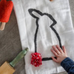 DIY Bunny Tail Tea Towel... isn't this adorable?! I love the pom pom