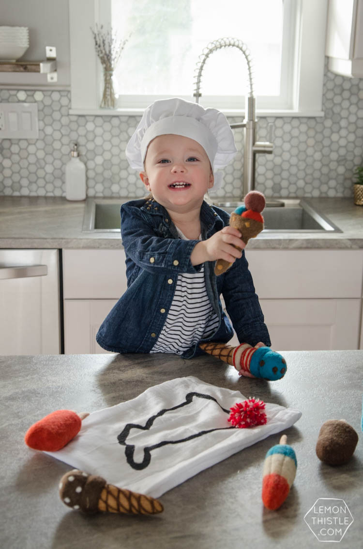 DIY Bunny Tail Tea Towel... isn't this adorable?! I love the pom pom