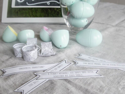 Free Printable Easter Egg Conversation Starters- so fun! Just like Christmas crackers... but for Easter