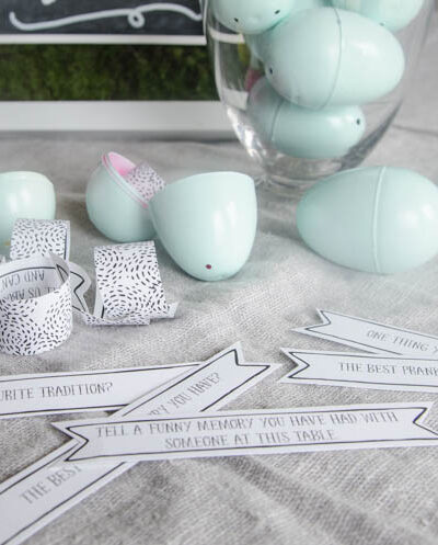 Free Printable Easter Egg Conversation Starters- so fun! Just like Christmas crackers... but for Easter