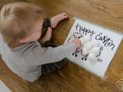 Free Printable Easter Lamb Activity Sheet and Tips for Crafting with Toddlers... stress free! I so need those tips!