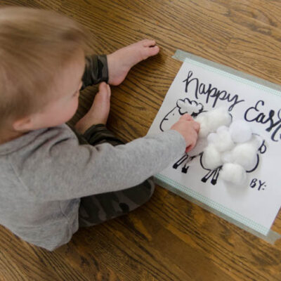 Free Printable Easter Lamb Activity Sheet and Tips for Crafting with Toddlers... stress free! I so need those tips!