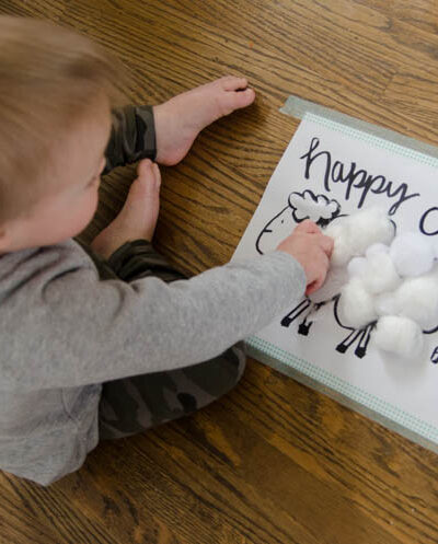 Free Printable Easter Lamb Activity Sheet and Tips for Crafting with Toddlers... stress free! I so need those tips!