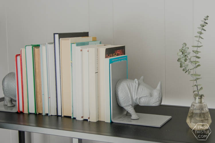 Styling a bookcase with kids. YES! Just because you have kids doesn't mean you can't have nice things.