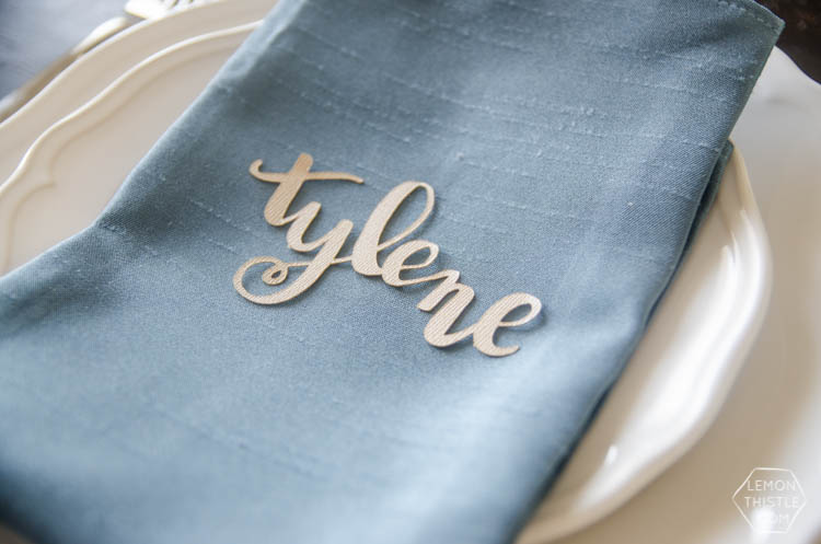 DIY Hand Lettered Name Cut Outs