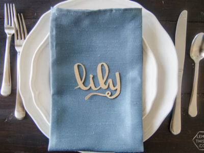 DIY Hand Lettered Name Cut Outs