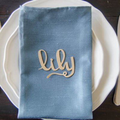 DIY Hand Lettered Name Cut Outs