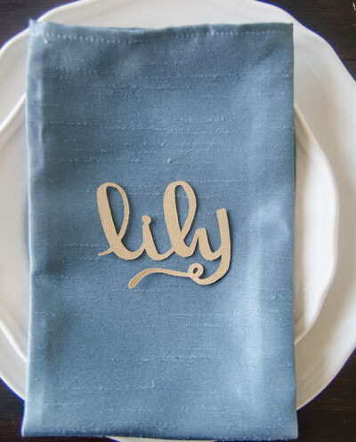 DIY Hand Lettered Name Cut Outs