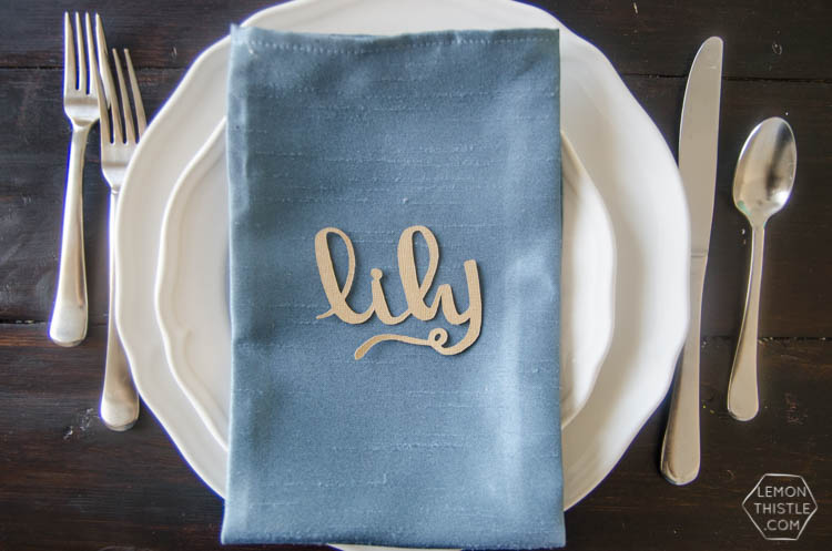 DIY Hand Lettered Name Cut Outs