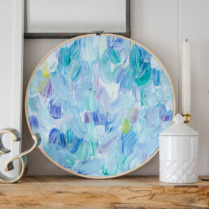 DIY Brush Strokes Art in Embroidery Hoop (a how-to tutorial)