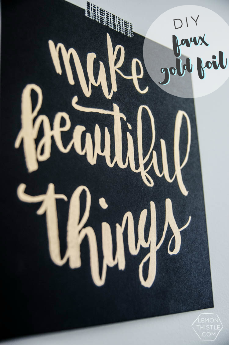 DIY Faux Gold Leaf- the easiest, least messy, most affordable way by far