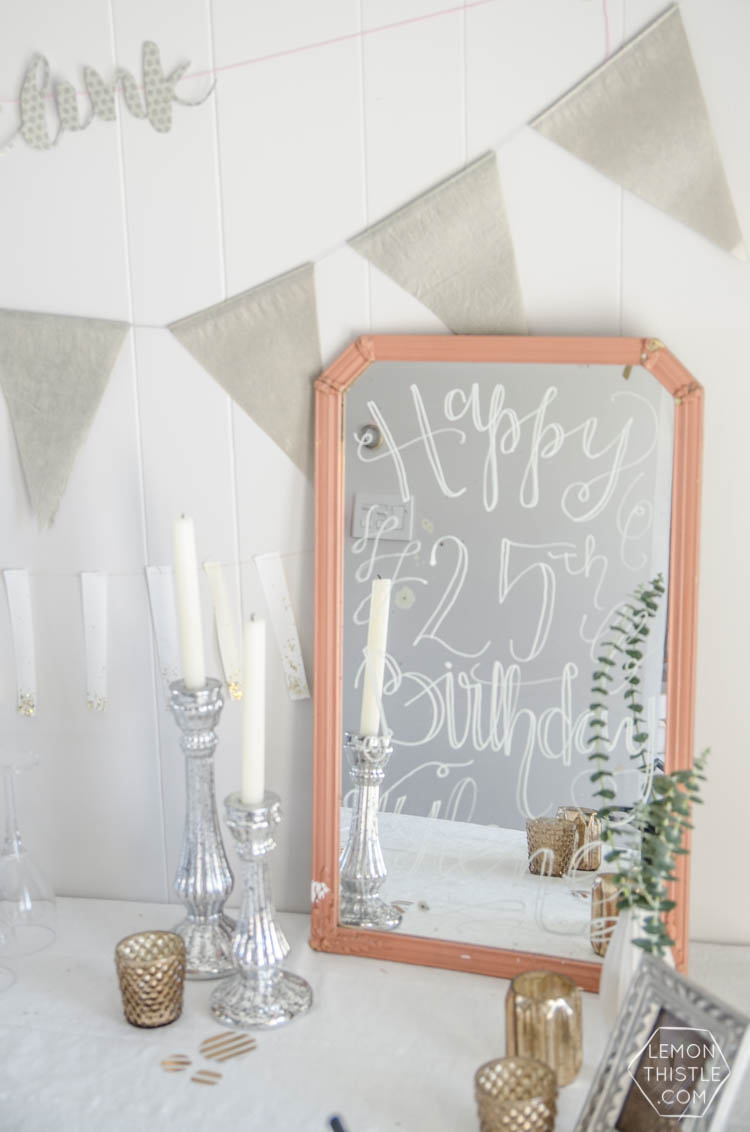 A Champagne Birthday Party! Such a fun theme and I love how simple it is to decorate with these DIYs