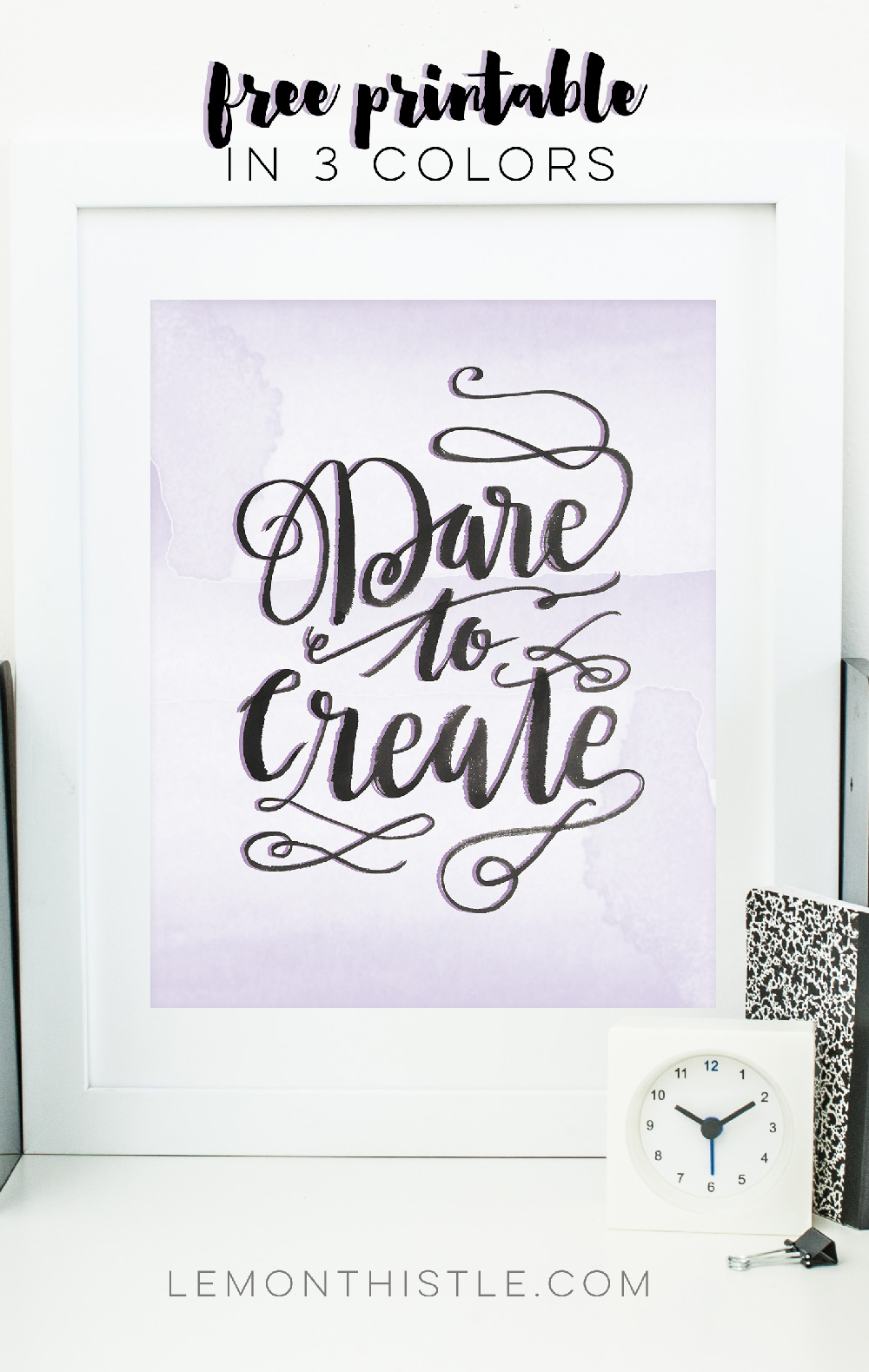 Dare to Create- I love the black and white version too!