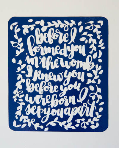 DIY Reverse Vinyl Wall Art... I love this! such a modern update on the vinyl quotes that are out there. Plus the printable is cute! Perfect for a nursery.
