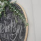 DIY Hoop Chalkboard with Eucalyptus... I LOVE this! The euc would dry nicely too- it would also make an awesome wreath!