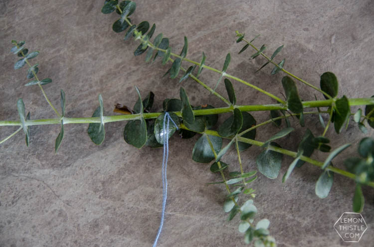 DIY Hoop Chalkboard with Eucalyptus... I LOVE this! The euc would dry nicely too- it would also make an awesome wreath!