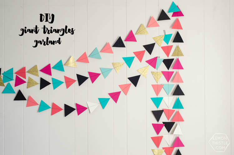 How to DIY a giant triangle garland... it's THAT garland! Finally, instructions I can manage- and I like the options to space out the triangles.