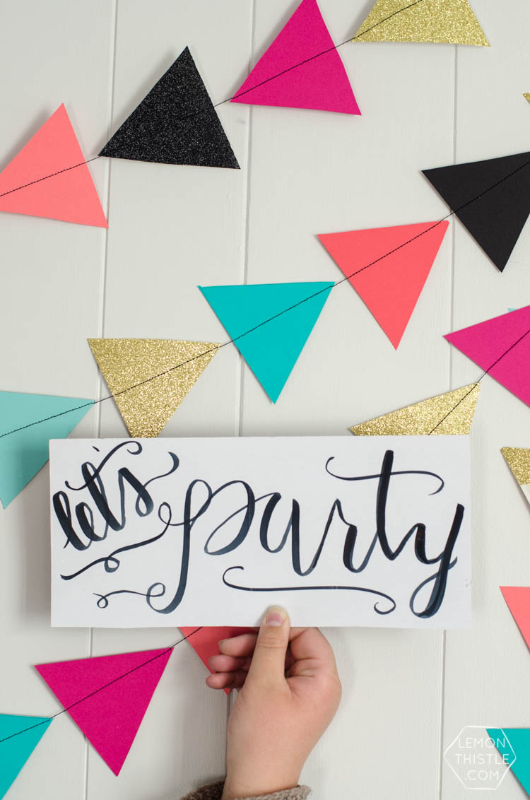 How to DIY a giant triangle garland... it's THAT garland! Finally, instructions I can manage- and I like the options to space out the triangles.