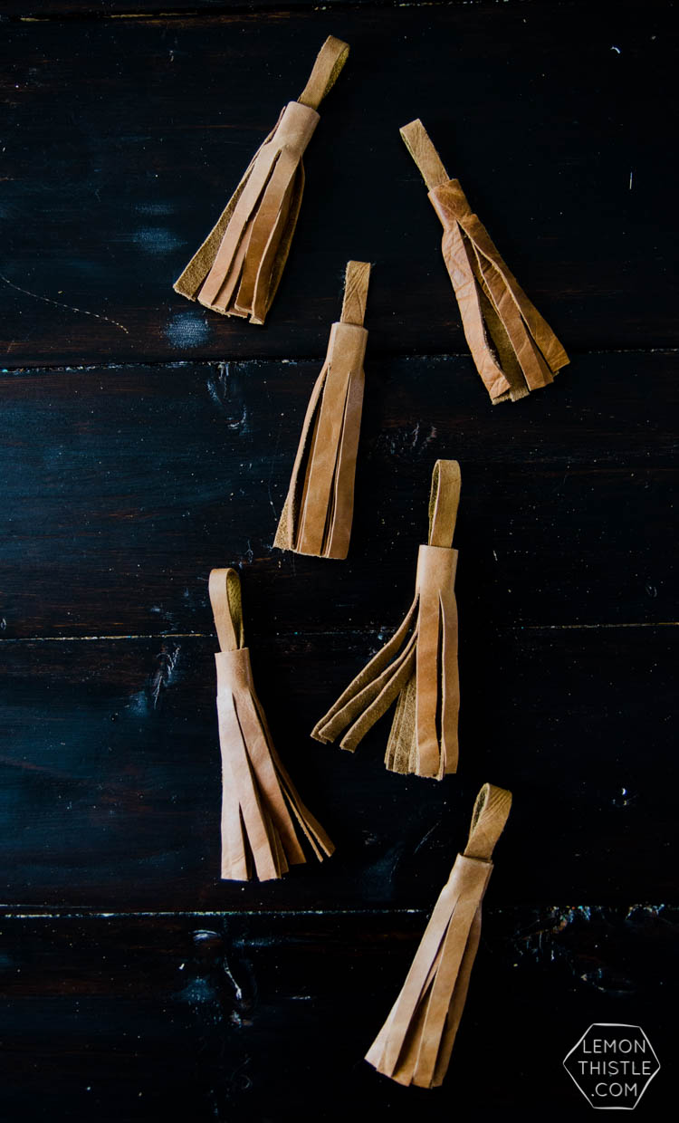 Simple DIY Leather Tassels (a video)... I never thought to get leather like this! Brilliant!