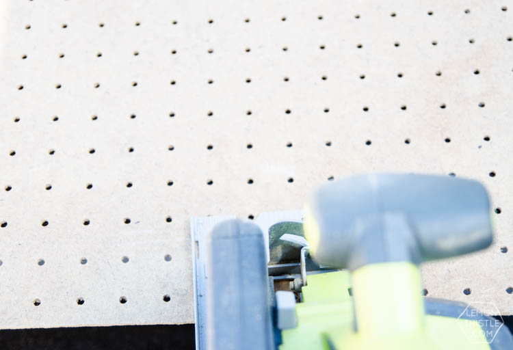 DIY Paintbrush storage board using pegboard- I love this idea! Plus the kids brushes are so smart