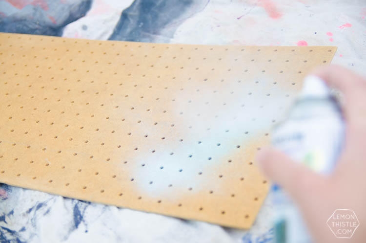 DIY Paintbrush storage board using pegboard- I love this idea! Plus the kids brushes are so smart