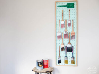 DIY framed pegboard tutorial