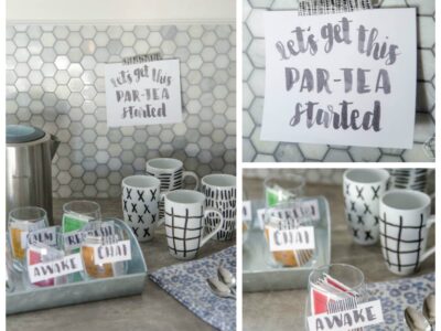 What a sweet idea for entertaining! A simple tea station with printable labels... let's get this part-tea started!