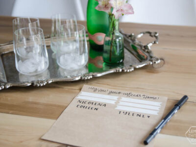 Such a great idea to label your drink at a party! I never would have thought of this, but it's so simple and cute