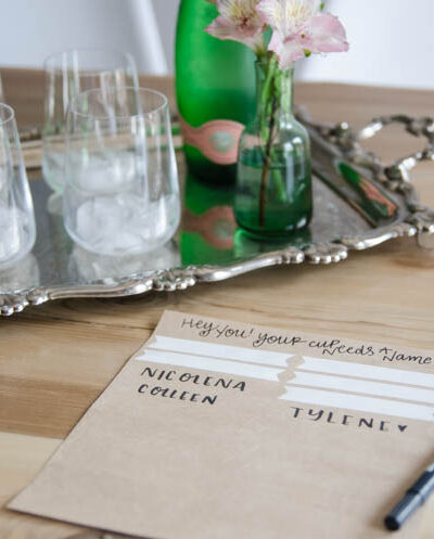 Such a great idea to label your drink at a party! I never would have thought of this, but it's so simple and cute
