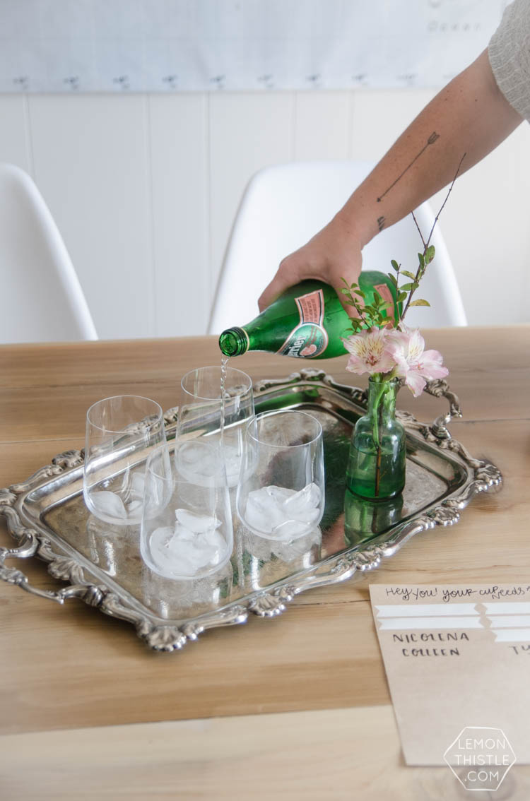 Such a great idea to label your drink at a party! I never would have thought of this, but it's so simple and cute