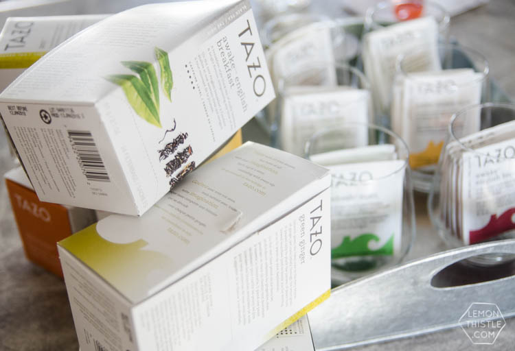 What a sweet idea for entertaining! A simple tea station with printable labels... let's get this part-tea started!