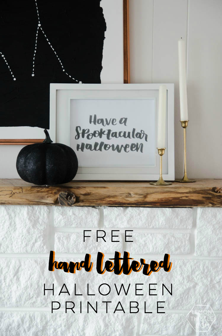 Have a Spooktacular Halloween- this is so darn cute! I love the hand lettering