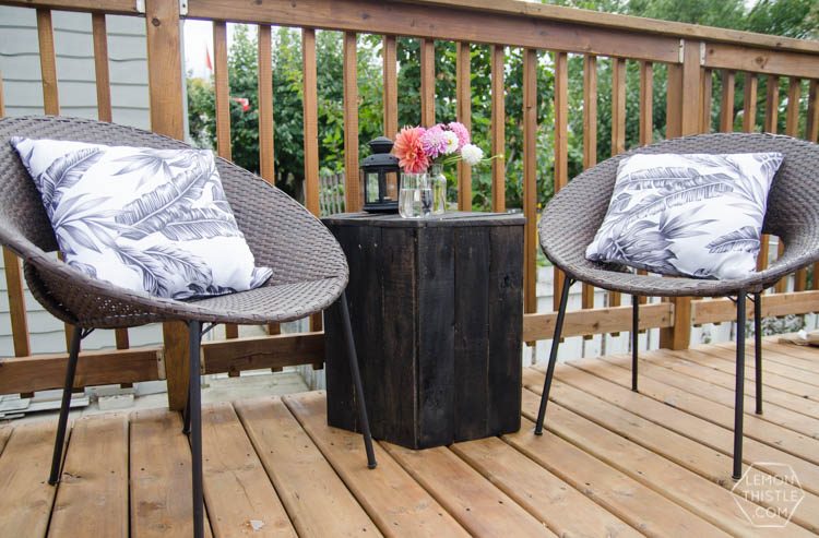 DIY Hexagon Side Table- I can't believe this is made out of pallet wood! SO nice for an afternoon build.