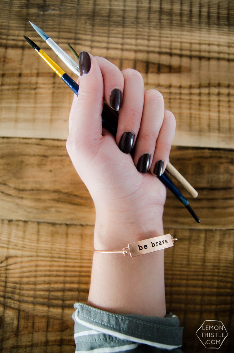 I love these be brave bracelets! Beautiful!