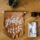 DIY Leather Pennant- grateful. I LOVE this! A nice alternative to a wooden sign and so easy to make!