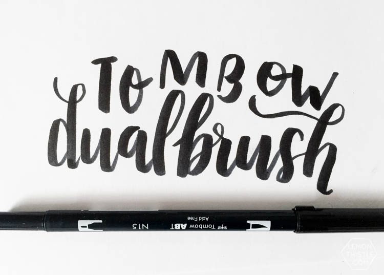 Love seeing what all the different brush markers look like! Brush Lettering info resource- Tombow Dual Brush Pen
