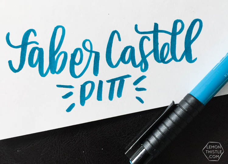 Love seeing what all the different brush markers look like! Brush Lettering info resource- Faber Castell Pitt Brush