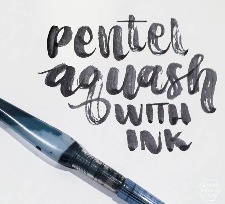Love seeing what all the different brush markers look like! Brush Lettering info resource- Pentel Aquash with ink