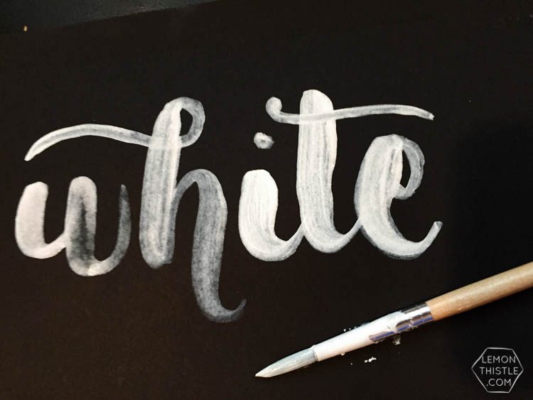 Love seeing what all the different brush markers look like! Brush Lettering info resource- white ink