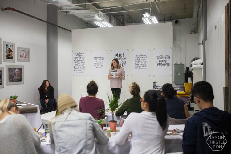 Such a cool Brush Lettering Workshop- Lemon Thistle with MakeShift Kamloops