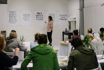 Such a cool Brush Lettering Workshop- Lemon Thistle with MakeShift Kamloops