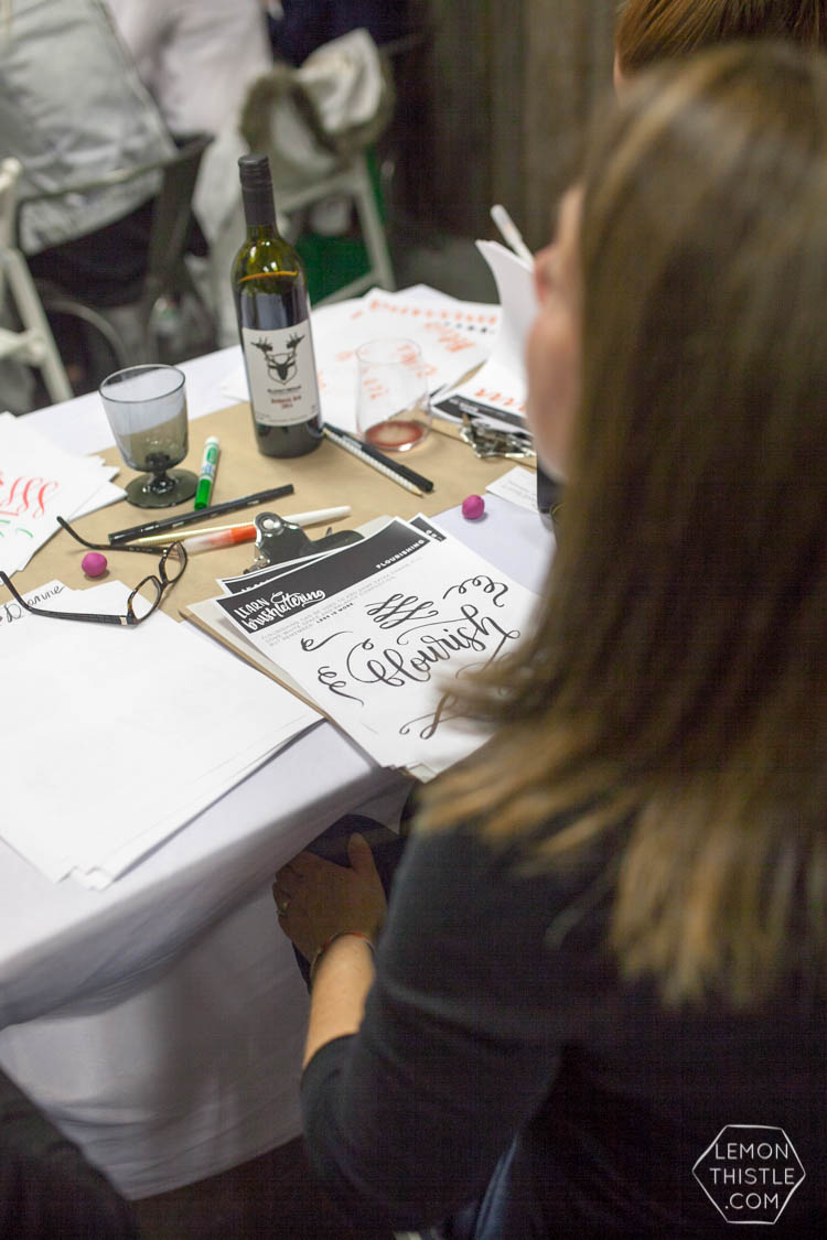 Such a cool Brush Lettering Workshop- Lemon Thistle with MakeShift Kamloops
