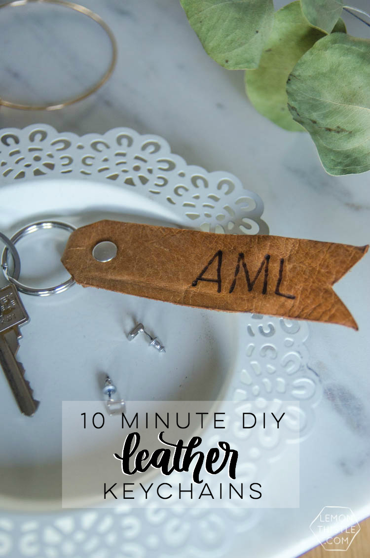 DIY Monogrammed Leather Key Chain- LOVE this! I like the classic look of the burned leather. And looks easy too.